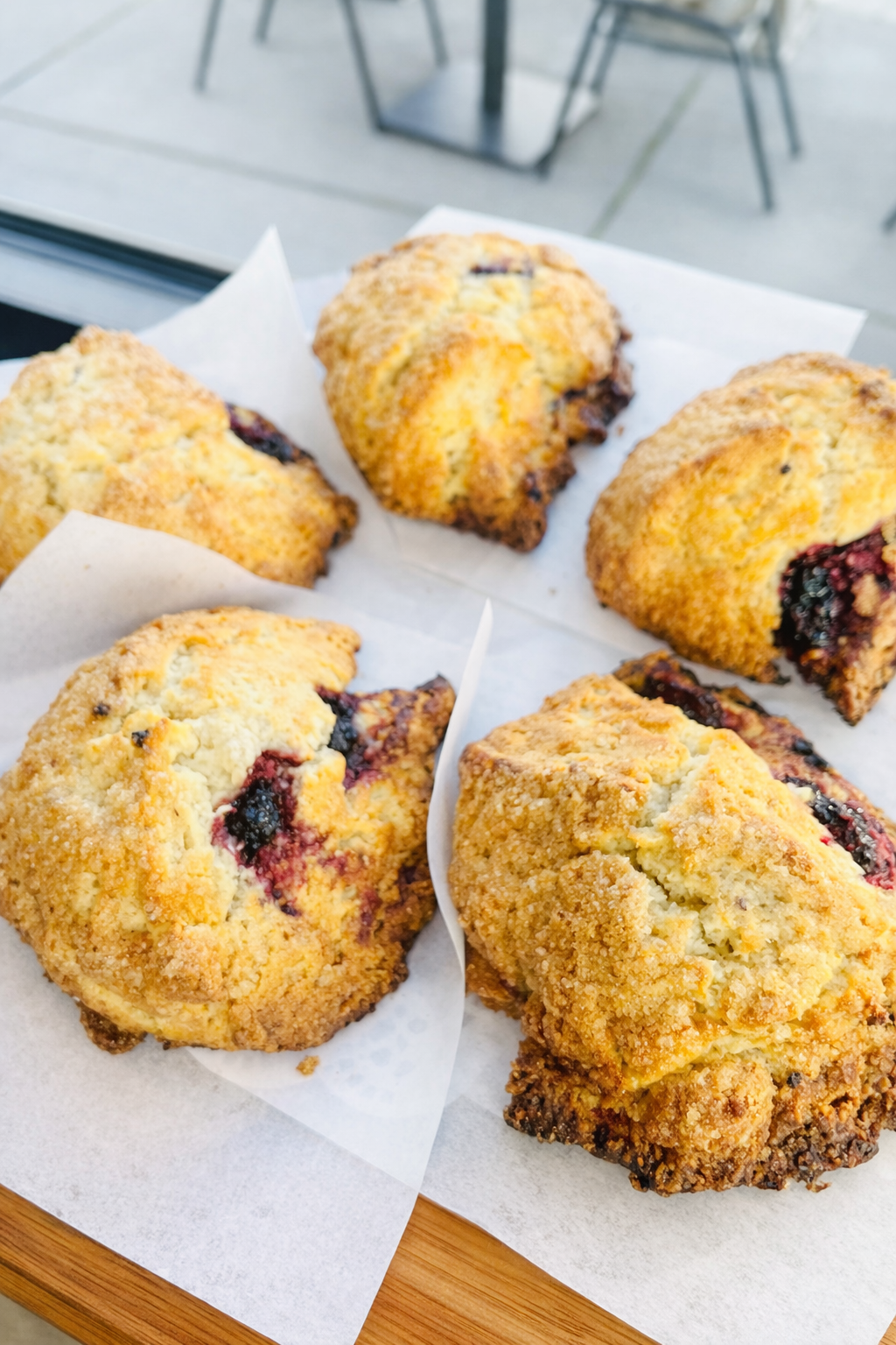 Fresh baked pastries daily at Le Petit Bistro, Hubbard Oregon